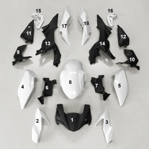 FAIRING ΜΕΜΟΝΩΜΕΝΑ ΤΕΜΑΧΙΑ ΠΛΑΣΤΙΚΑ ABS KAWASAKI Z650 2018-2020 ΑΒΑΦΑ