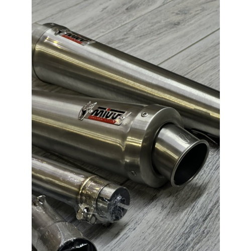 ΣΕΤ ΔΙΠΛΑ ΤΕΛΙΚΑ ΕΞΑΤΜΙΣΗΣ MIVV SLIP ON X-CONE SILVER YAMAHA TDM 900 - Image 4
