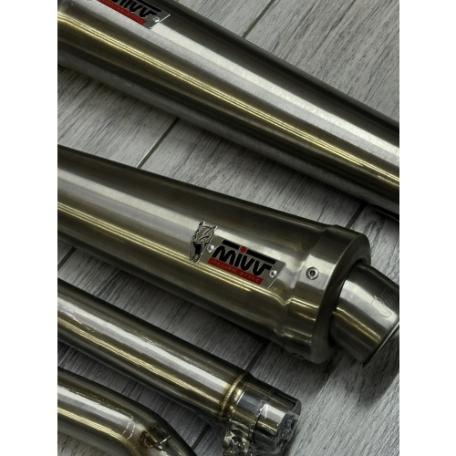 ΣΕΤ ΔΙΠΛΑ ΤΕΛΙΚΑ ΕΞΑΤΜΙΣΗΣ MIVV SLIP ON X-CONE SILVER YAMAHA TDM 900 - Image 3
