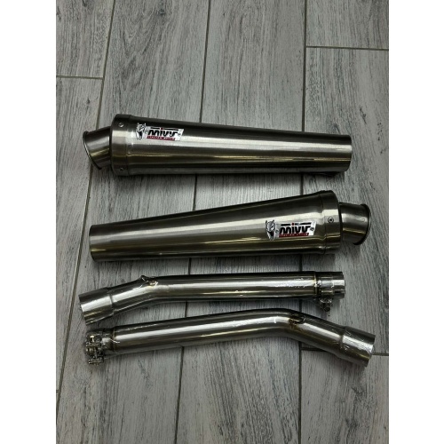 ΣΕΤ ΔΙΠΛΑ ΤΕΛΙΚΑ ΕΞΑΤΜΙΣΗΣ MIVV SLIP ON X-CONE SILVER YAMAHA TDM 900 - Image 6