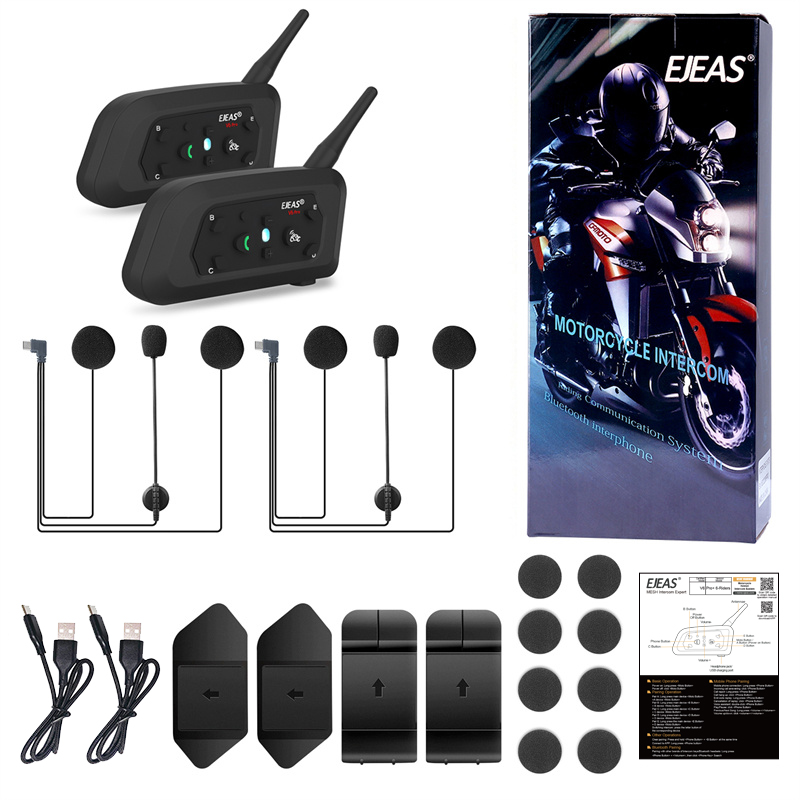 BLUETOOTH ΕΝΔΟΕΠΙΚΟΙΝΩΝΙΑ ΚΡΑΝΟΥΣ EJEAS V6 ΔΥΟ ΑΤΟΜΩΝ - Image 4