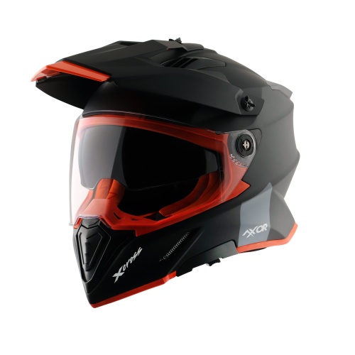 ΚΡΑΝΟΣ MOTOCROSS AXOR X-CROSS DUAL DULL BLACK ORANGE