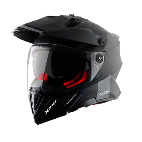 ΚΡΑΝΟΣ MOTOCROSS AXOR X-CROSS DUAL DULL BLACK RED