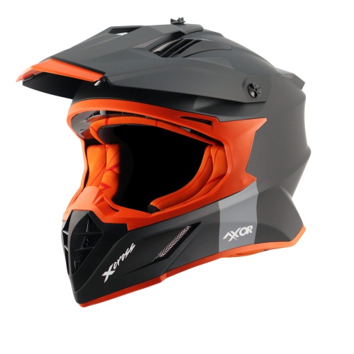 ΚΡΑΝΟΣ MOTOCROSS AXOR X-CROSS DULL BLACK ORANGE