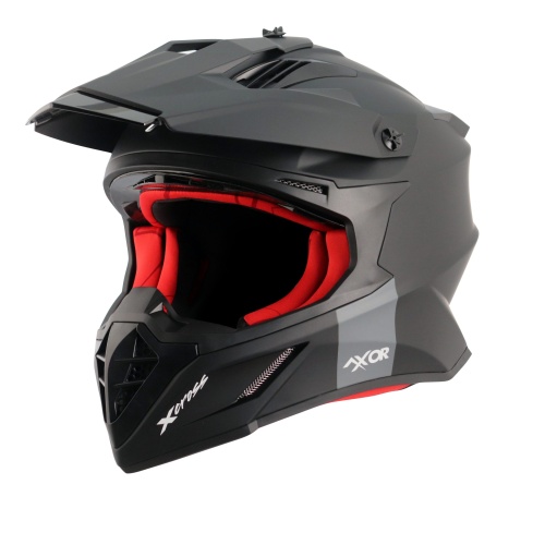 ΚΡΑΝΟΣ MOTOCROSS AXOR X-CROSS DULL BLACK RED