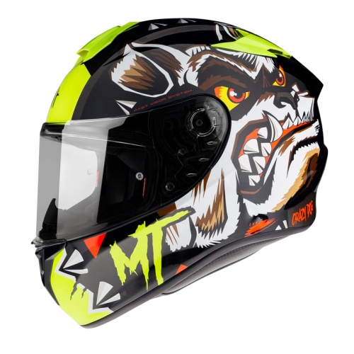 FULL FACE ΚΡΑΝΟΣ MT TARGO CRAZYDOG G3 ΚΙΤΡΙΝΟ GLOSS