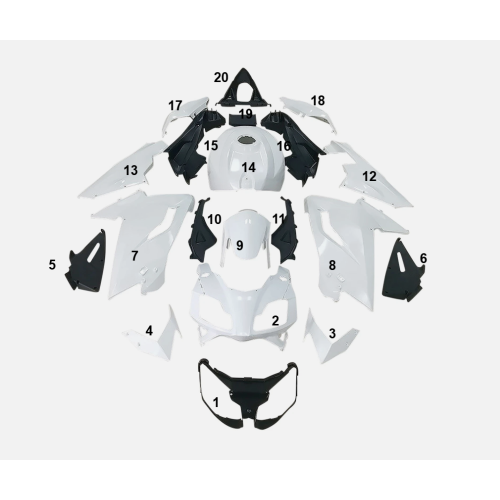 FAIRING ΜΕΜΟΝΩΜΕΝΑ ΤΕΜΑΧΙΑ ΠΛΑΣΤΙΚΑ APRILIA RS125 2006-2011 ΑΒΑΦΟ